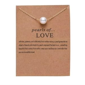 New goldtone pearl necklace